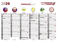 2025-kalender til både A4 og A3-print med grafikker fra Brøndum Layout
